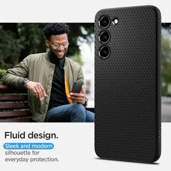 Capa SPIGEN Liquid Air para SAMSUNG GALAXY S23 PLUS preto matte - Image 3