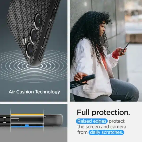 Capa SPIGEN Liquid Air para SAMSUNG GALAXY S23 PLUS preto matte - Image 5