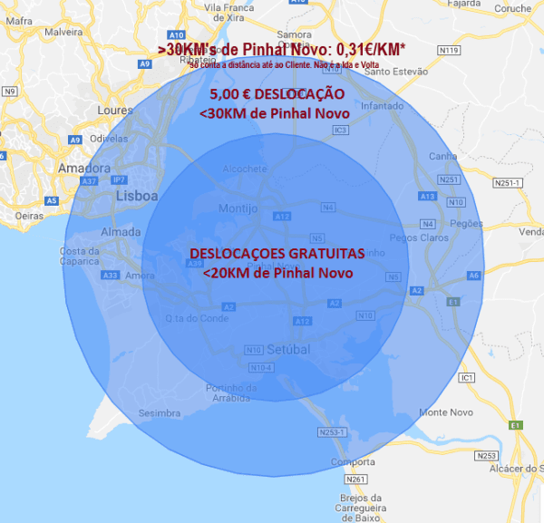 Deslocação +20KM